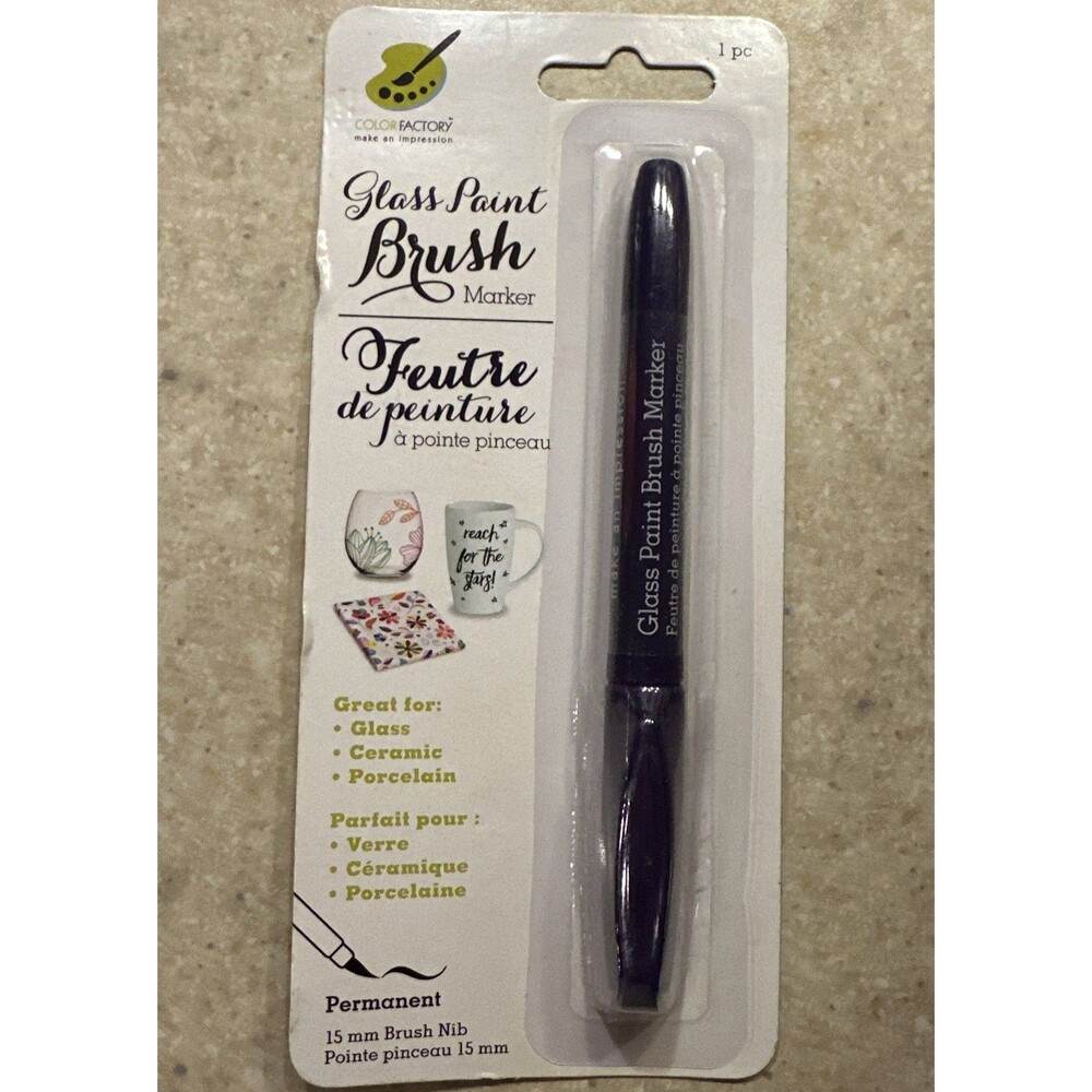 Color Factory Glass Paint Brush Marker Waterbased Permanent - Purple